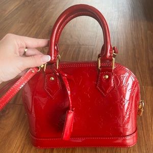 Louis Vuitton Vernia Alma BB Pomme D’amour Purse Handbag